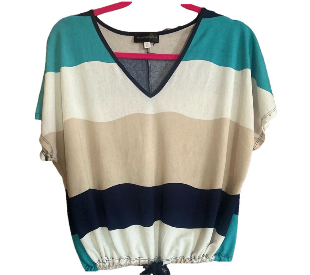 Modern Attraction Blue and White Garment